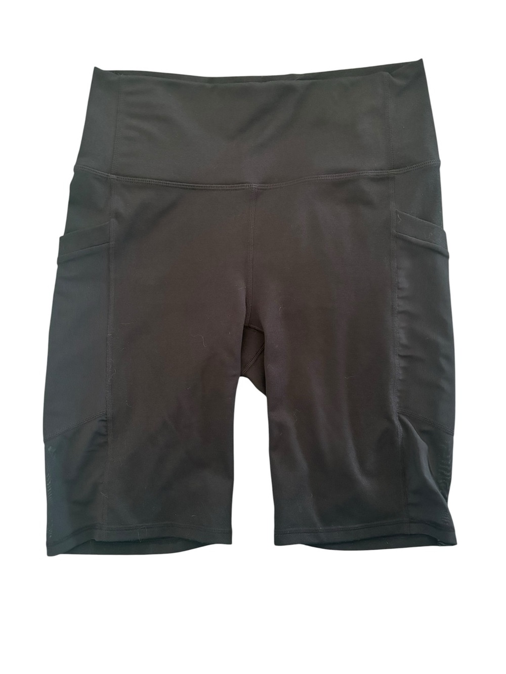 Fabletics Black High-Waist Athletic Bike Shorts with Side Pockets